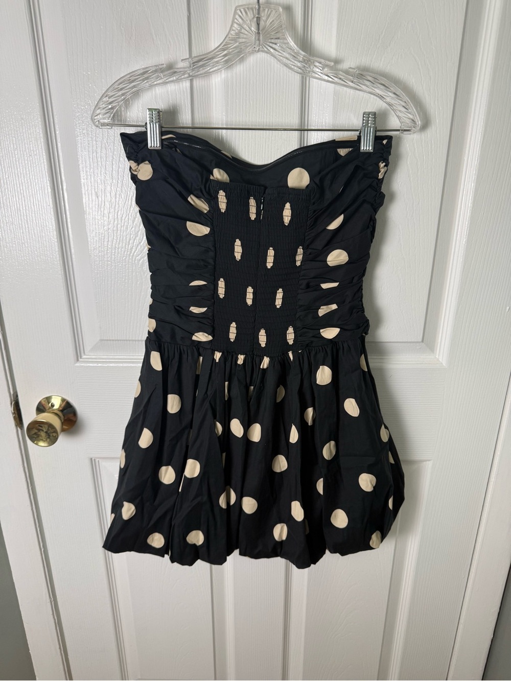 Reformation Clea Dress in Moon Dot 8 - Picture 4 of 7